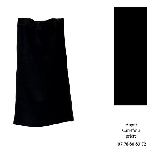 Jupe noir stretch coton